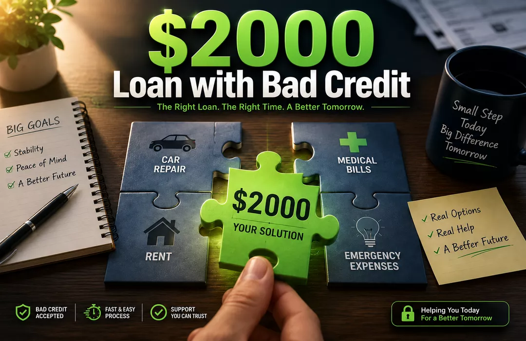 $2,000 Loan with Bad Credit Today